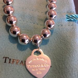 Tiffany & CO authentic bead 7inch silver bracelet